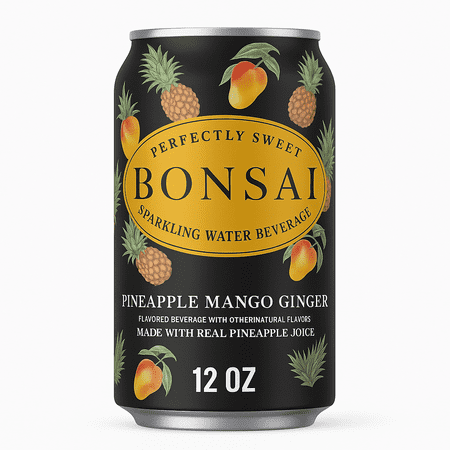 BONSAI Sparkling Water Beverage Pineapple Mango Ginger (8 Cans) 12 fl oz Can – Naturally Flavored with Real Pineapple Juice BONSAI Sparkling Water Beverage Pineapple Mango Ginger (8 Cans) 12 fl oz Can – Naturally Flavored with Real Pineapple Juice