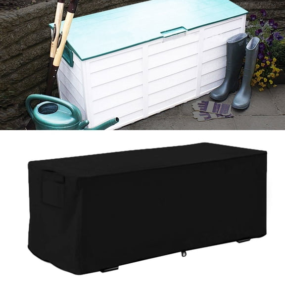 LHCER Storage Box Cover, Outdoor Storage Box Cover,Waterproof Sturdy Covers Outdoor Deck Box Protective Cover Storage Benches Cover
