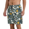 thumbnail image 2 of Goofa Flowers and Bee Printed Mens Swim Trunks Summer Quick Dry Short Beach Swimwear Bathing Suits-XX-Large, 2 of 9