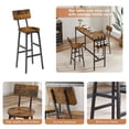 thumbnail image 5 of M optimized 3-Piece Kitchen Table Chairs Set with Bottle Storage Rack 2 People Industrial Dining Bar Table Stools for Kitchen Coffee Bar, 5 of 9