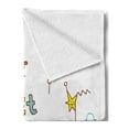 thumbnail image 2 of Saying Soft Flannel Fleece Throw Blanket, Doodle Stars Box Crescent Moon Heart and Toys Colorful Sleep Themed Image, Cozy Plush for Indoor and Outdoor Use, 70" x 90", Multicolor, by Ambesonne, 2 of 5