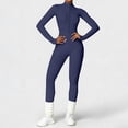 thumbnail image 3 of Aoiroe Workout Seamless Jumpsuits Compression Jumpsuits one Piece Workout Outfit for Women Body Suits for Womens Tummy Control Jumpsuits for Women Pilates Outfits Yoga Outfits Workout Jumpsuit Blue L, 3 of 6