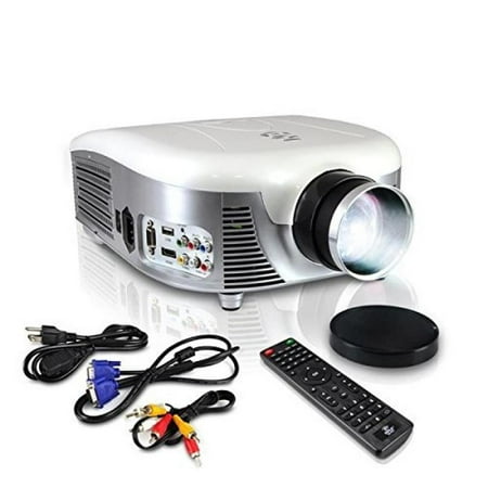 1080p Projector Widescreen Pyle Video Projector Full HD 1080p - Widescreen Cinema Home Theater Projector, Built-in Stereo Speaker, Digital Multimedia, HDMI, USB & Adjustable Picture Projection for TV Computer & Laptop-(PRJD907) ()