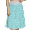 thumbnail image 1 of Women's Geometric Angled Lines and Stripes A-line Printed Skirt Casual Wear, 2XL, Turquoise Off White, by Ambesonne, 1 of 1