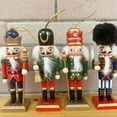 thumbnail image 4 of 4 PCS Wooden Nutcracker Ornament Christmas Nutcracker Figures for Christmas Decor, 4 of 8