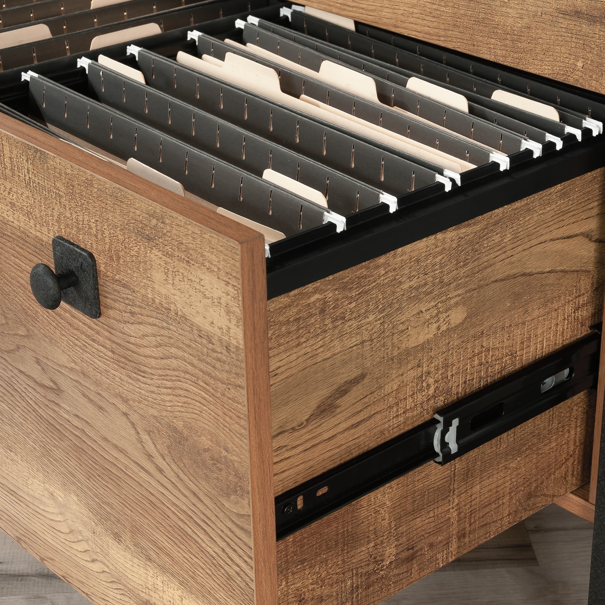 Sauder Station House 2-Drawer Lateral File Cabinet, Etched Oak Finish