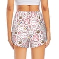 thumbnail image 2 of Lsque Cute Rabbit Printed Women's Running Shorts with Liner Pockets,Elastic Quick Dry Workout Athletic Gym Yoga Shorts,Womens High Waist Shorts-Small, 2 of 9