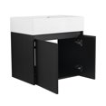 thumbnail image 2 of 24-Inch Bathroom Vanity with Sink, Soft-Close Doors & Floating Mount Design – Space-Saving Storage for Small Bathrooms with Eco-Friendly Plywood Construction, 2 of 9