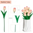 thumbnail image 2 of Blue Flowers Fake Tulips Artificial Flowers, 13 Inch Real Touch PU Flowers for Decoration, 10 Pcs Tulip Flowers Bouquet for Vase, Mother's Day Easter Valentines Gifts, 2 of 5
