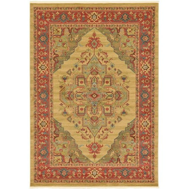 Unique Loom 3123731 7 x 10 ft. Arsaces Sahand Rectangular Rug, Tan