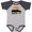 Baseball Heather and Navy, variant on Inktastic Austin Texas Skyline Vintage Boys or Girls Baby Bodysuit