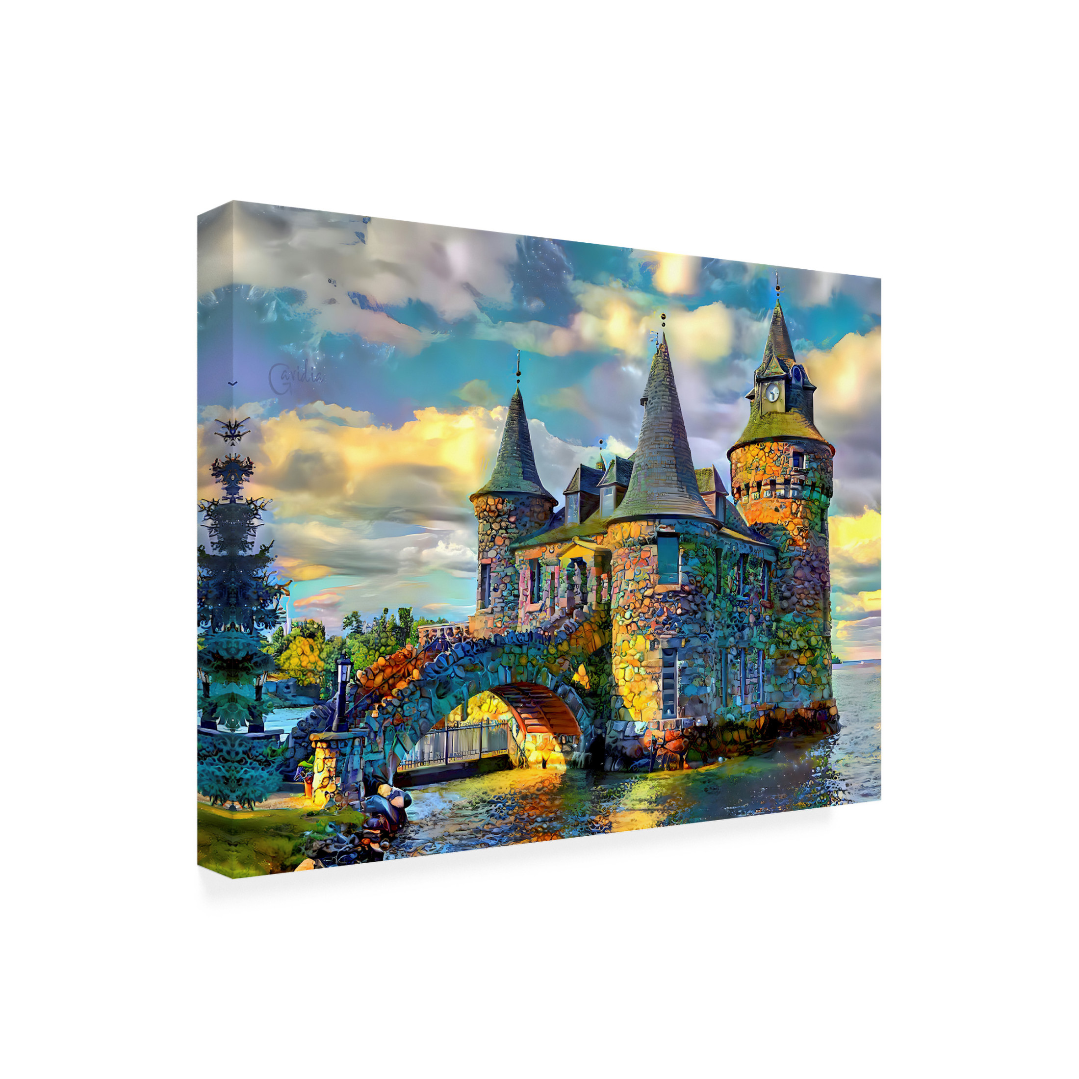 Canvas Wall Art - Pedro Gavidia 'United States New York Alexandria Bay Boldt Castle' Wall Art for Living Room, Bedroom, or Office Décor by Trademark Fine Art - 47 x 35 Inches