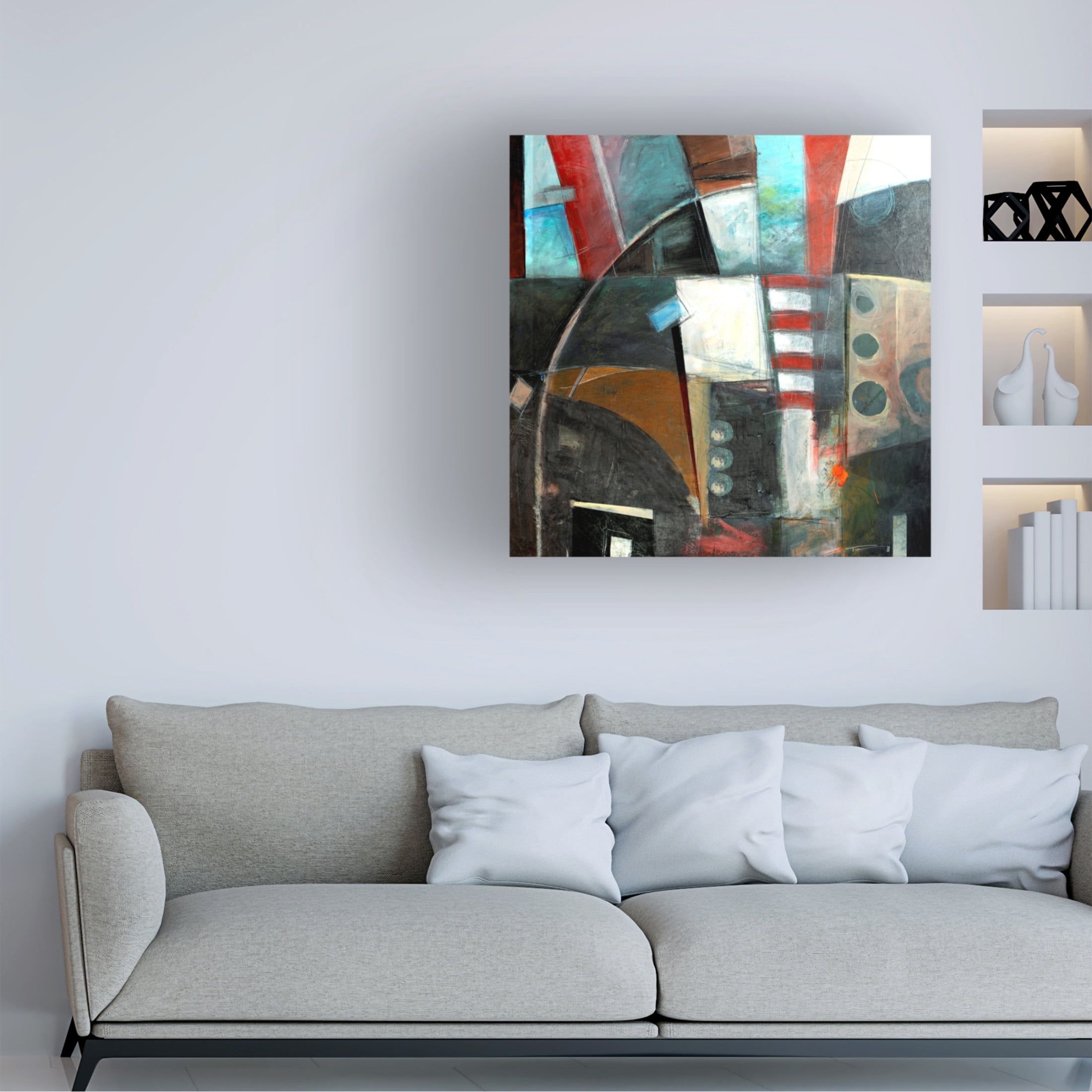 Canvas Wall Art - Tim Nyberg 'Pandamonium' Wall Art for Living Room, Bedroom, or Office Décor by Trademark Fine Art - 24 x 24 Inches