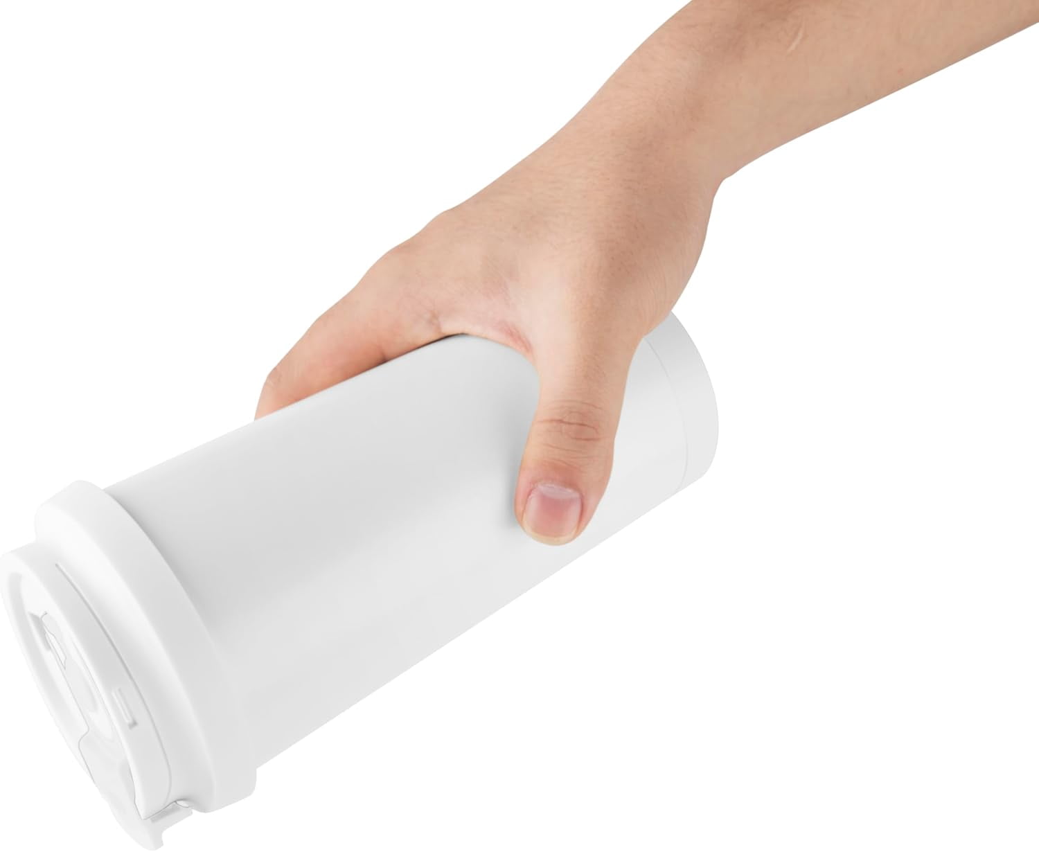 White Automatic Self-Stirring Coffee Mug with Lid, Battery Powered - Ideal for Coffee, Tea & Hot Chocolate