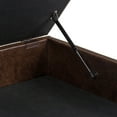thumbnail image 6 of Owen 36 inch Wide Mid-Century Modern Square Coffee Table Storage Ottoman in Distressed Chestnut Brown Vegan Leather, 6 of 7