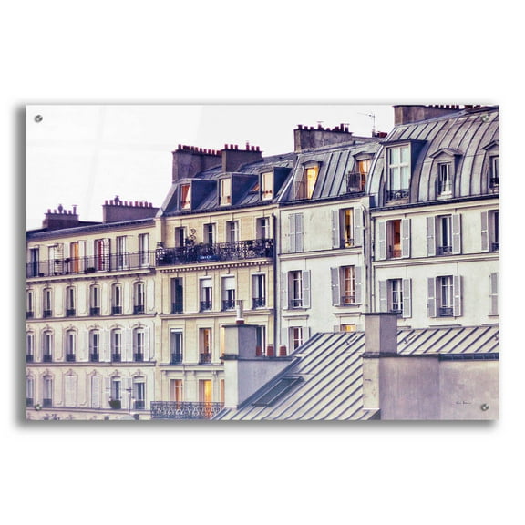 Epic Art 'Bon Nuit Paris' by Keri Bevan, Acrylic Glass Wall Art, 36"x24"