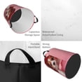 thumbnail image 2 of Sikiie Puppy Peeking Through Pink Print Round Dirty Clothes Basket, Waterproof Standing Foldable Storage Basket, for Laundry Room, Bedroom, Bathroom Storage-Medium, 2 of 6