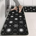 thumbnail image 2 of Kitchen Rugs Sets Of 2,Black White Sun Moon Star Geometry Pattern Anti Fatigue Kitchen Mat Rugs Non Slip Washable,Decorative Kitchen Floor Mats for Kitchen,Sink,Laundry,17"x47"+17"x47", 2 of 5