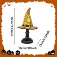 thumbnail image 2 of Halloween Stained Glass Witch LED Hat Lamp, Handmade Gothic Witch Hat Night Light for Indoor Outdoor Party & Spooky Halloween Decoration Gifts, 2 of 6