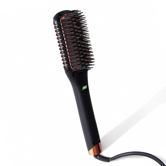 NuMe Straightening Heat Brush - Hair Styling Tool for Smooth, Frizz-Free Hair