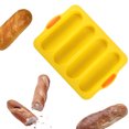 thumbnail image 2 of Molde para Hornear Pan Silicona Antiadherente 4 Ranuras Onduladas, 2 of 9