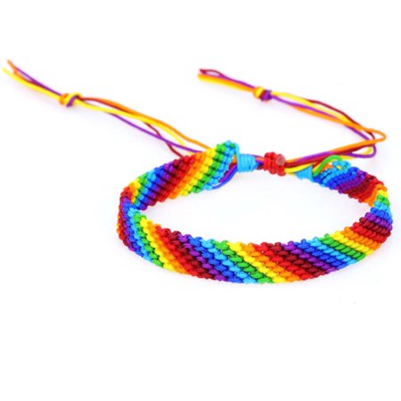 Designice Gay Bracelet,Handcrafted Excellence Rainbow Bracelet,Rainbow Design Gay Pride Bracelet