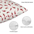 thumbnail image 3 of Pofeuu Chili Print Double-sided plush pillowcase Square Throw Pillow Covers Pillows Cover for Living Room Bedroom Sofa Couch Cushion Cover（No pillow core）-18"x18", 3 of 7