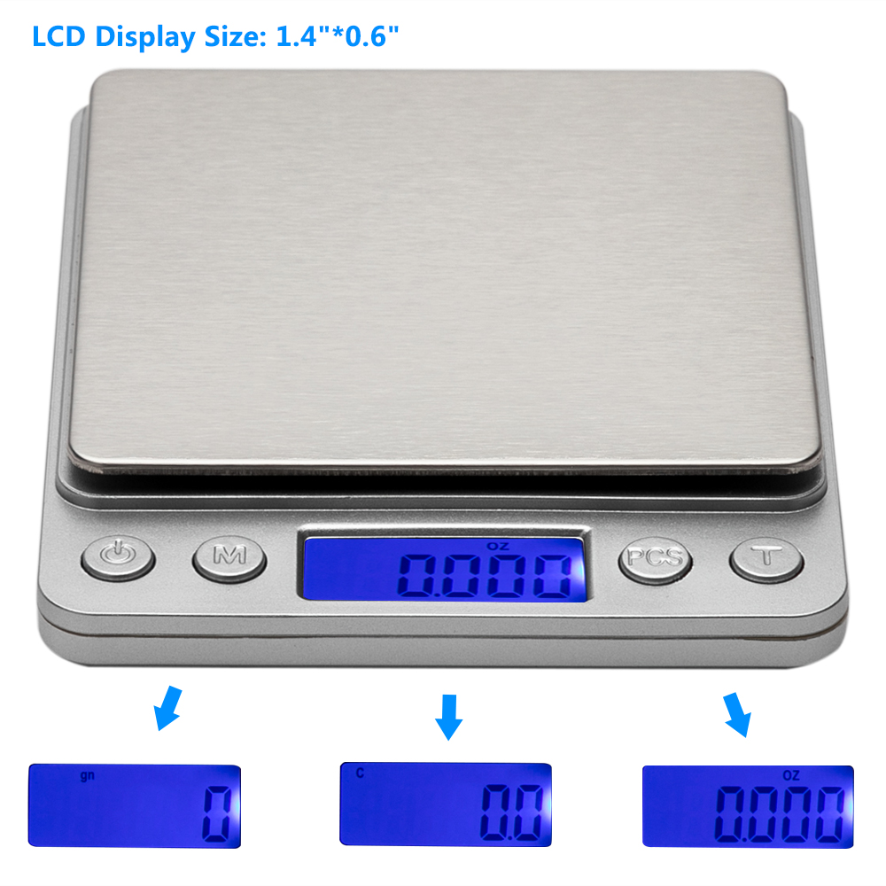 LCD Digital Kitchen Scale 3000g/ 0.1g, Pocket Food Scale, Gram Scale