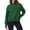 Green, variant on Women's Sweatshirt Long Sleeve Casual Comfort Loose Lightweight High Neck with Pocket Solid Color Fashion Top for Women Daily Wear,Dark Gray,S