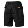 thumbnail image 3 of Mlzmgr Cargo Shorts for Men with Multi Pockets Cotton Elastic Waist 5 Inch Shorts Outdoor Active Casual Shorts, 3 of 3