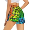 thumbnail image 3 of Haiem Rainbow Butterflies Women's 2 in 1 Running Shorts - Lightweight Athletic Workout Gym Yoga Breathable Sports Shorts Liner with Phone Pockets-Large, 3 of 9