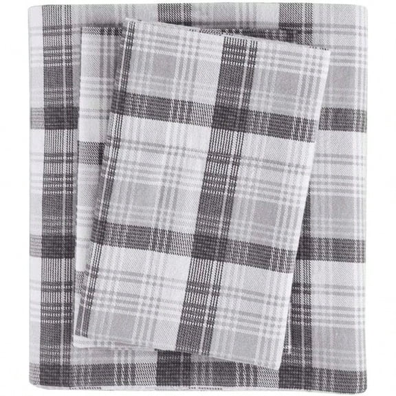 Woolrich Cotton Sheet Set Cottage Charms Print 100 Cotton Flannel Sheets Warm Fuzzy Bedding Set Queen Size Sheets Fitted Pocket Fits Up to 14 Mattr Queen Grey Plaid 4 Piece