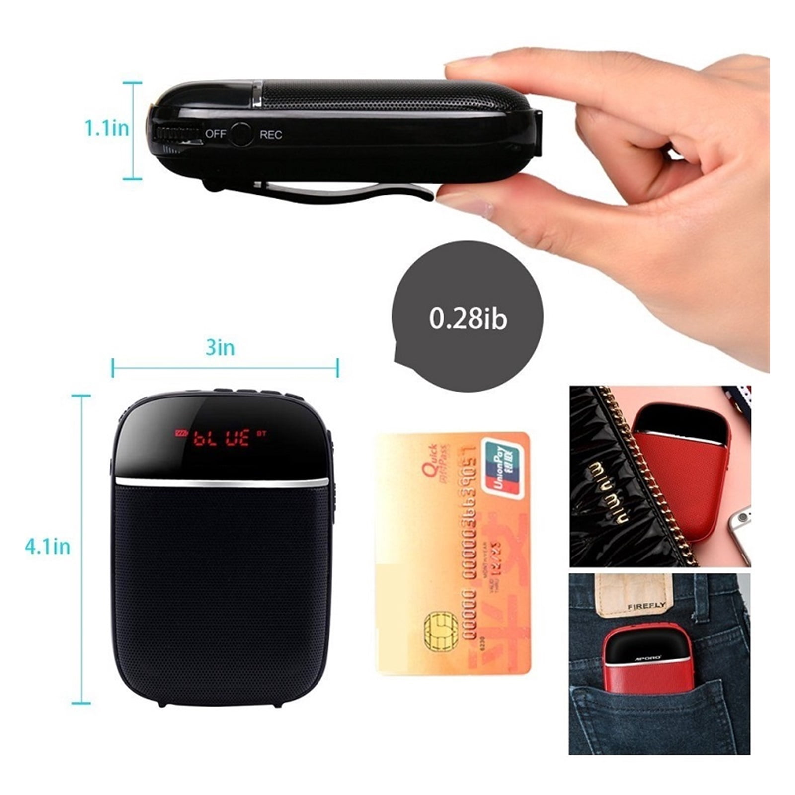 10W Portable Voice Amplifier With Wireless Microphone HIFI Amplifier/speaker MINI Loudspeaker For Teachers Class ,Powerful&Original Sound