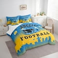 thumbnail image 3 of jejeloiu Rugby Helmet Bedding Comforter Set,7-Piece,Football City King Bedding Sets,Blue Helmet Bed Sheets,Super Cozy Room Decor Reversible, 3 of 7