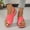 B_ Pink Wedge Shoes for Women, variant on CYMMPU Women's Toe Ring Wedge Slide Sandals, Slip On Open Toe Outdoor Casual Footwear Silver 40