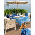 thumbnail image 5 of Outdoor Tablecloth with Umbrella Hole for Patio/Picnic/Party/Camping, Ocean Coral Waterproof Table Cloth Rectangle Table Cover Washable, Summer Seashells Conch Starfish Ombre Blue (54"x 80"), 5 of 8