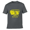 thumbnail image 3 of The Season Essentials All States Collection “United We Stand” 100% Cotton Unisex T-shirt Graphic Tee, Black Light/Yellow, Medium, 3 of 11