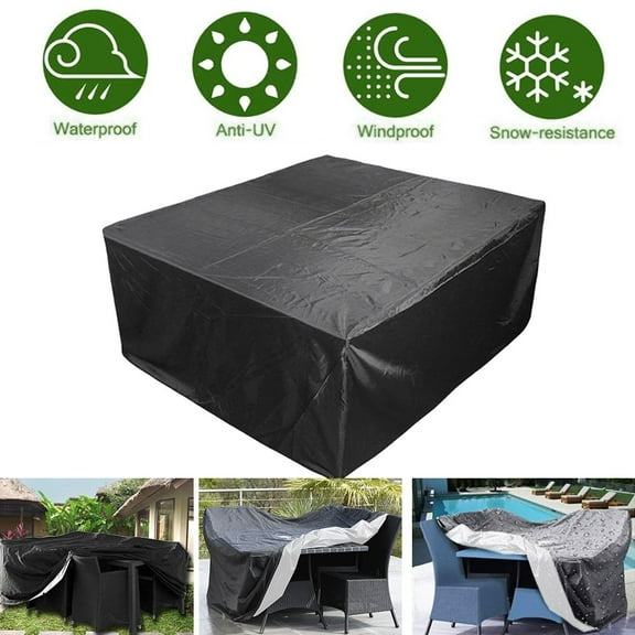 Outdoor Patio Furniture Cover Waterproof Dining Coffee Table Chair Couch Cover All Weather Sun Rain Snow Protection with Drawstring, 67x37x28 inch