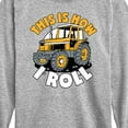 thumbnail image 3 of Instant Message - This Is How I Roll Tractor - Toddler & Youth Long Sleeve Graphic T-Shirt, 3 of 6
