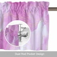 thumbnail image 6 of Purple Marble Valance Curtain Golden Lines Modern Window Valances Rod Pocket Short Curtains Window Treatments for Kitchen Bedroom Bathroom Laundry 54" x 18", 6 of 9