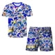 thumbnail image 3 of Nueva camiseta de dibujos animados japoneses de Sonic, camiseta para niños, camiseta y pantalones cortos, conjunto de dos piezas, camiseta linda de dibujos animados de verano para niños + pantalones d, 3 of 5