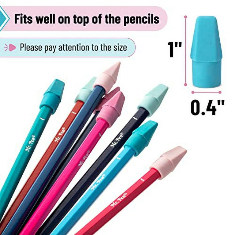 Mr. Pen- Pencil Erasers Toppers, 120Pack, Muted Pastel Colors, Erasers for  Pencil, Pencil Top Erasers, Pencil Eraser, Eraser Pencil, Pencil Cap  Erasers, Eraser Caps, Eraser Tops, Pencil Topper Erasers 