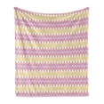 thumbnail image 1 of Abstract Soft Flannel Fleece Throw Blanket, Eastern Motifs Color Changes on a Plain Backdrop, Cozy Plush for Indoor and Outdoor Use, 50" x 70", Pink Earth Yellow, by Ambesonne, 1 of 5