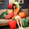 thumbnail image 4 of Pink Season Vegetables Pillow Simulation Broccoli Pumpkin Pepper Tomato Eggplant Potato Plushies Ornament Sofa Cushion Stuffed Vegetable Plush Back Lying Pillow Home Decoration, 4 of 8
