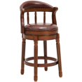 thumbnail image 7 of Tcbosik 26-Inch Counter Height Barstool in Brown Cow top Leather, Solid Wooden Kitchen Island Stool with 360-Degree Swivel Padded Seat and Solid Wood Legs, Easy Assembly, 7 of 7