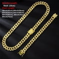 thumbnail image 5 of Men Women Hip Hop 13mm Crystal Cuban Chain HipHop Iced Out Bling Necklaces Fashion Charm Jewelry 9inch Bracelet&Necklace Set, 5 of 6