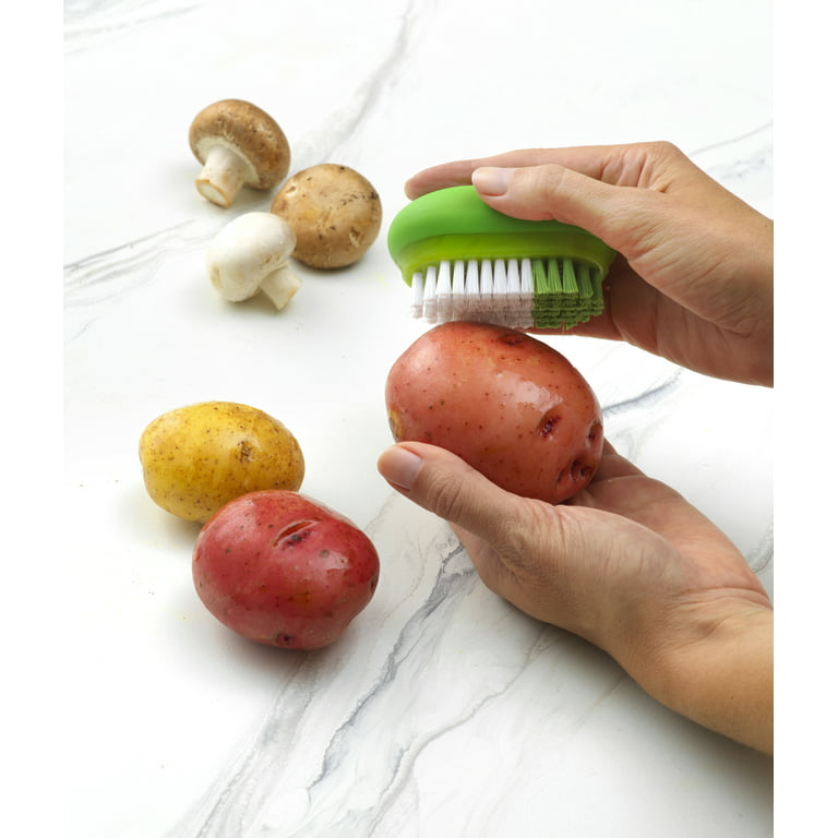 1pc Vegetable Brush, Potato Cleaning Brush, Flexible Bristles Kitchen Brush  For Fruits, Potatoes, Carrots, Dorm Room Necessity, Back-to-school Item