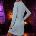 thumbnail image 5 of SELONE Nightgowns for Women Halloween Plus Size Short Nightshirts Ghost Long Sleeve Nightwear Gift for Wife Sleep Dress, 5 of 6