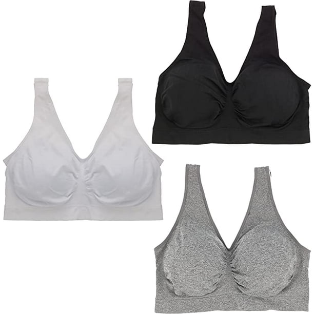Delta Burke Intimates Women's Plus-Size Seamless Comfort Bra - 3 Pack ...