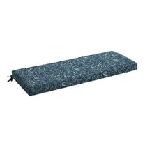 ARDEN Foam Outdoor Bench Cushion, 48 x 18, made with ProFoam, Rain-proof, Fade Resistant, Sapphire Blue Ridge Paisley